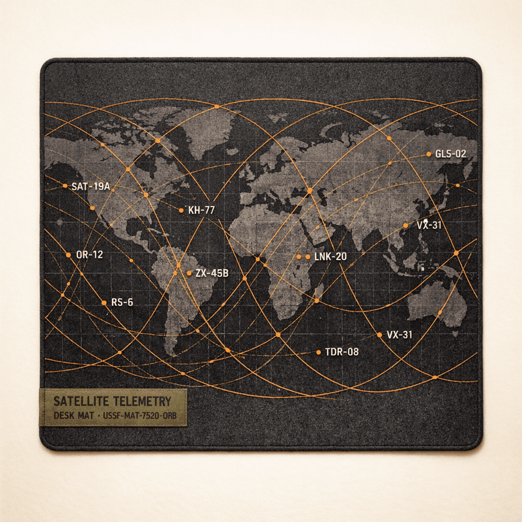 Satellite Telemetry Desk Mat